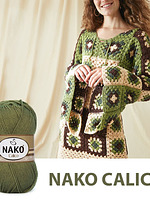 Пряжа Nako Calico (Нако калико) 6688 хаки