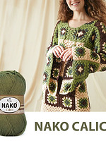 Пряжа Nako Calico (Нако калико) 5028 - голубой