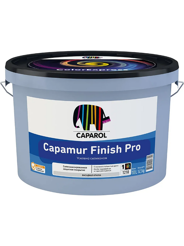 Caparol Capamur Finish Pro (Капамур Финиш Про) База 1 белая 10 л — силоксан-усиленная фасадная краска купить на CrossVill