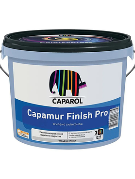 Caparol Capamur Finish Pro (Капамур Финиш Про) База 3 прозрачная 9,4 л — силоксан-усиленная фасадная краска