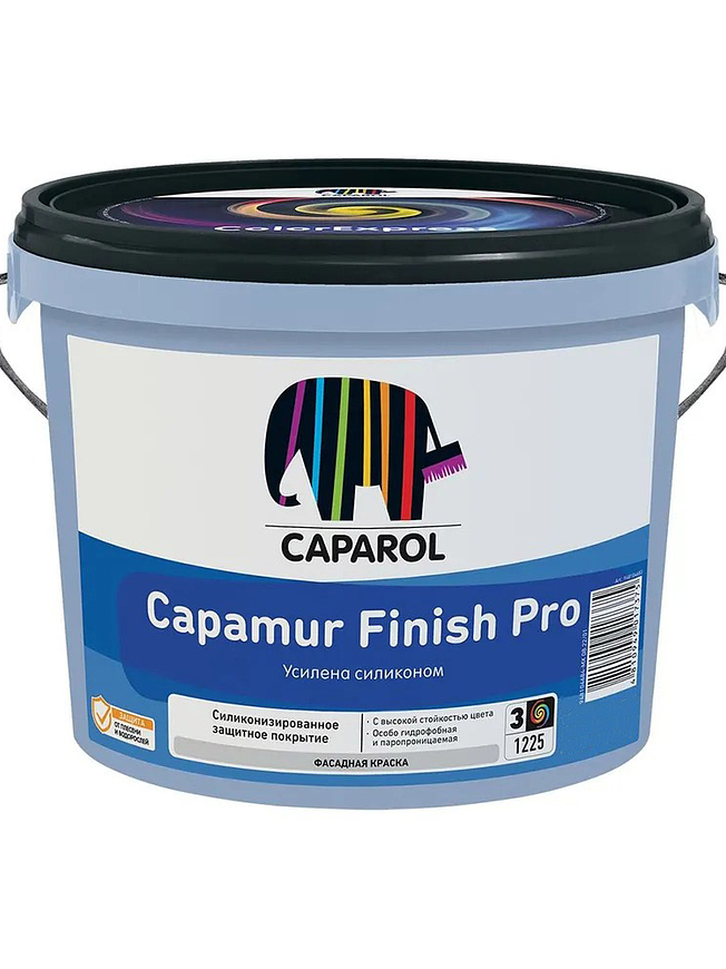 Caparol Capamur Finish Pro (Капамур Финиш Про) База 3 прозрачная 10 л — силоксан-усиленная фасадная краска купить в CrossVill