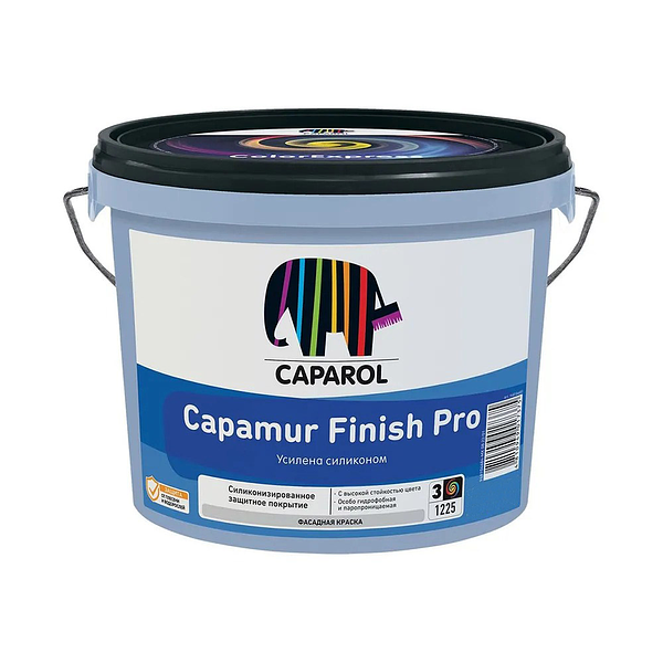 Caparol Capamur Finish Pro (Капамур Финиш Про) База 3 прозрачная 10 л — силоксан-усиленная фасадная краска купить в CrossVill