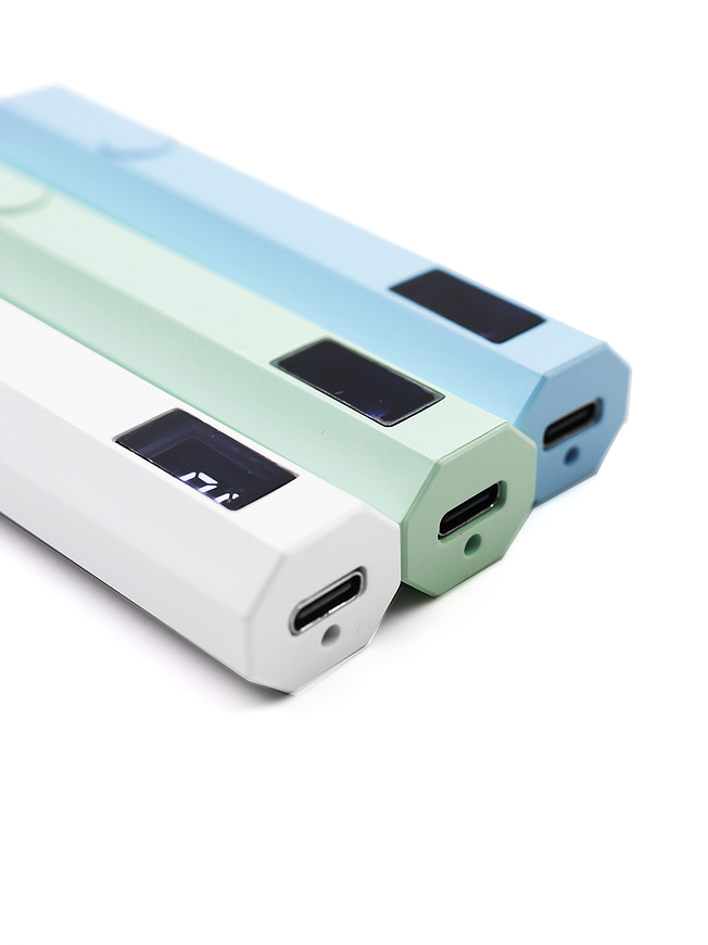 Фонарик T&H ультрафиолетовый USB с дисплеем S90 голубой