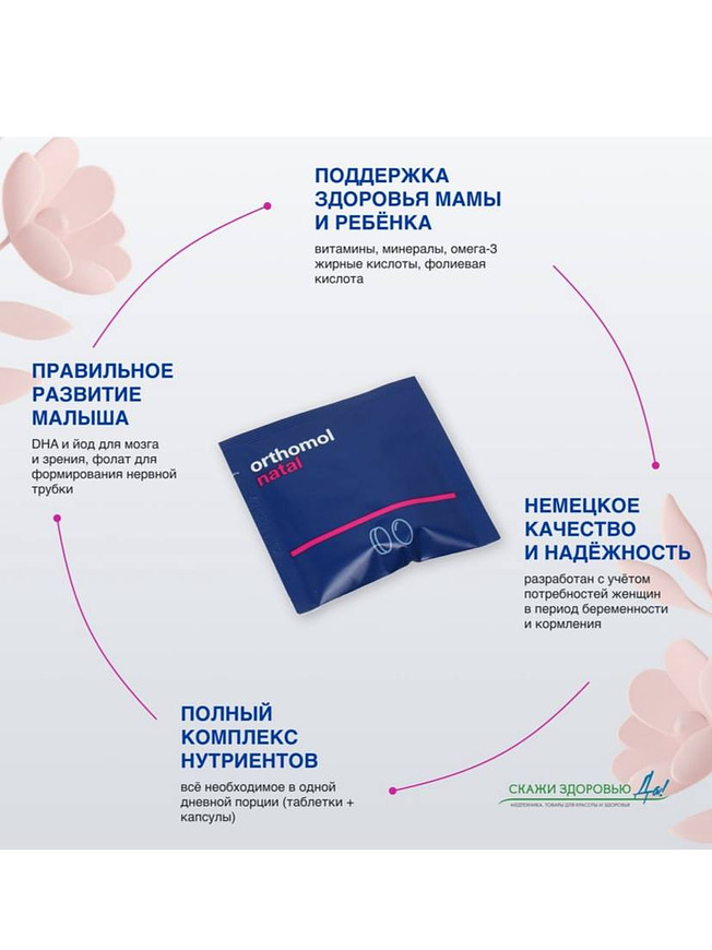 БАД для беременных женщин ОРТОМОЛ/ORTHOMOL® Natal plus (таблетки+капсулы) № 30 купить на crossvill
