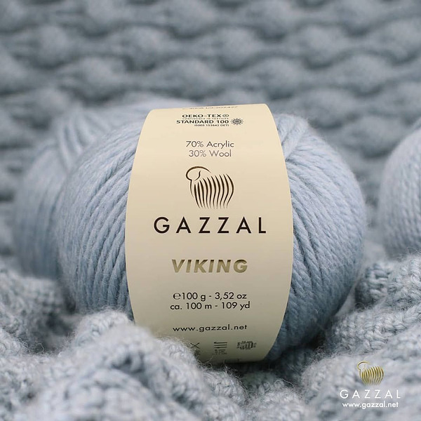 Пряжа для ручного вязания полушерстяная Gazzal Viking 4021 - красный