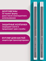 Профессиональный набор из двух кистей для маникюра Elite Nails: тонкий лайнер 9 мм для френча и овальная кисть 8 мм для распределения геля, Купить на CrossVill набор профессиональных кистей Elite Nails для дизайна ногтей и френча