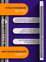 Купить на CrossVill профессиональный набор из трех кистей-лайнеров для маникюра с ворсом из таклона и колпачками (размеры 6 мм, 9 мм и 12 мм).