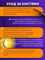 Купить на CrossVill профессиональный набор из трех кистей-лайнеров для маникюра с ворсом из таклона и колпачками (размеры 6 мм, 9 мм и 12 мм).