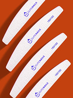 Купить на CrossVill набор из 10 профессиональных двухсторонних пилок Elite Nails для маникюра и педикюра с абразивностью 150/150 грит.