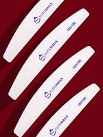 Купить на CrossVill набор из 10 профессиональных двухсторонних пилок Elite Nails для маникюра и педикюра с мягкой абразивностью 180/180 грит.