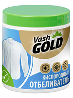 Купить на CrossVill кислородный пятновыводитель-отбеливатель Vash Gold (550 г) для белого белья без хлора с активным кислородом и мерной ложкой в комплекте.