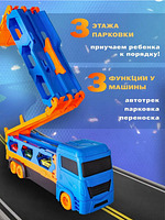  Грузовик-автовоз с раскладным треком 1,65 м и 2 машинками купить на crossvill