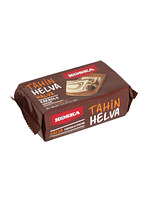 Купить на CrossVill турецкую тахинную халву Koska Kakaolu Cocoa с какао в коричневой упаковке с мраморным узором десерта.