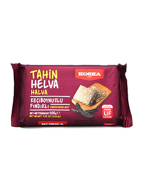Кунжутная халва KOSKA с фундуком и кэробом, 200 гр