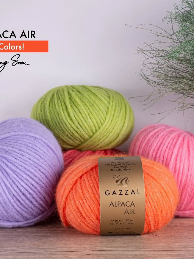 Пряжа для ручного вязания Gazzal Alpaca Air (Газзал Альпака Эйр) 87 коралловый 