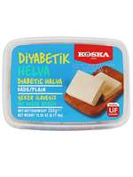 Купить на CrossVill турецкую диабетическую тахинную халву Koska Sade Plain (350 г) классическую ванильную без добавления сахара в синей упаковке.