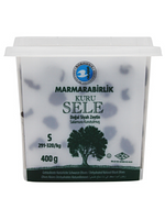 Купить на CrossVill турецкие натуральные вяленые маслины сухой засолки Marmarabirlik Kuru Sele размера S в прозрачном пластиковом контейнере весом 400 грамм.