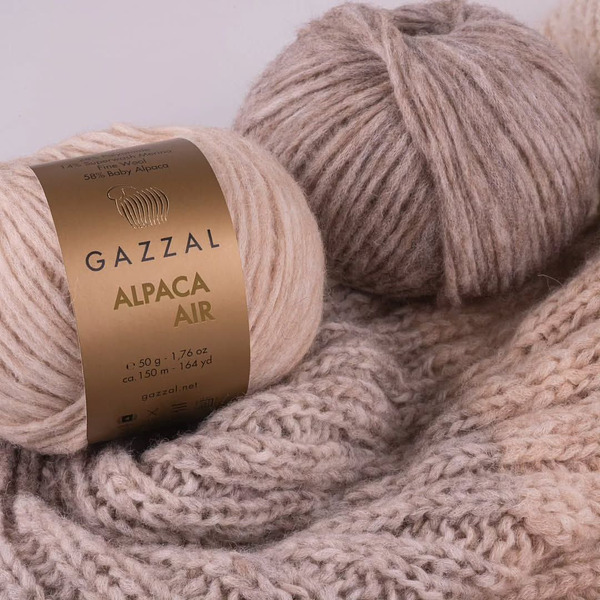Пряжа для ручного вязания Gazzal Alpaca Air (Газзал Альпака Эйр) 79 серый 