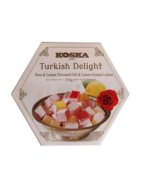 Рахат лукум KOSKA с ароматом розы и лимона, 250 гр