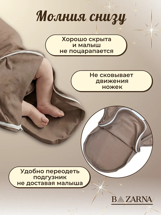 Пеленка кокон для новорожденных на липучке на молнии купить на CrossVill