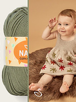 Пряжа Nako Calico Bebe  (Калико Беби Нако)13282 - оливковый