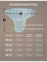 Пеленка-кокон для новорожденных на липучках с молнией снизу, европеленка хлопковая BAZARNA