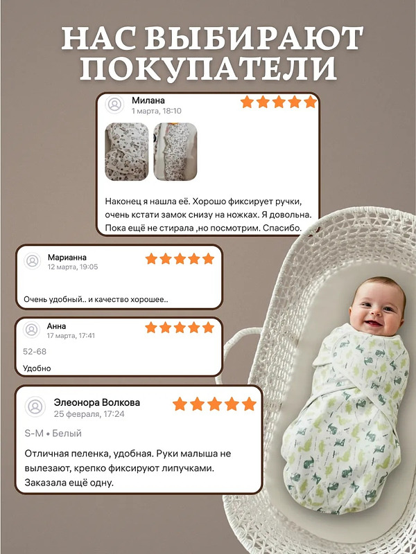 Пеленка-кокон для новорожденных на липучках с молнией снизу, европеленка хлопковая BAZARNA
