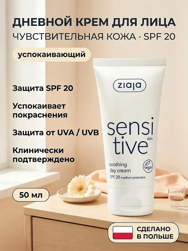 Крем дневной для лица «Чувствительная кожа» SPF 20 50 мл купить на crossvill