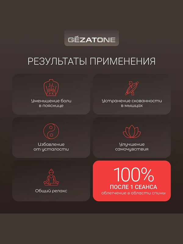 Массажная накидка для машины и кресла с прогревом Gezatone Жезатон AMG 388 купить на Кроссвилл