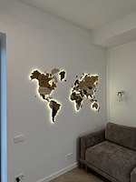Карта мира EcoDeco с подсветкой 