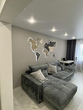 Карта мира 220*125 см с подсветкой под заказ