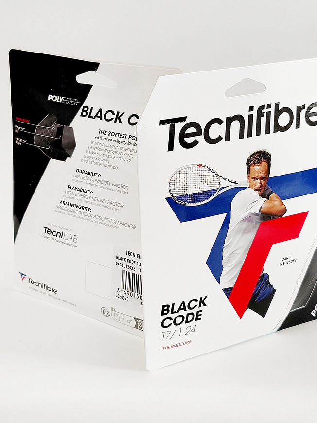 Струна для тенниса Tecnifibre Black Code, цвет чёрный