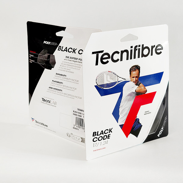 Струна для тенниса Tecnifibre Black Code, цвет чёрный